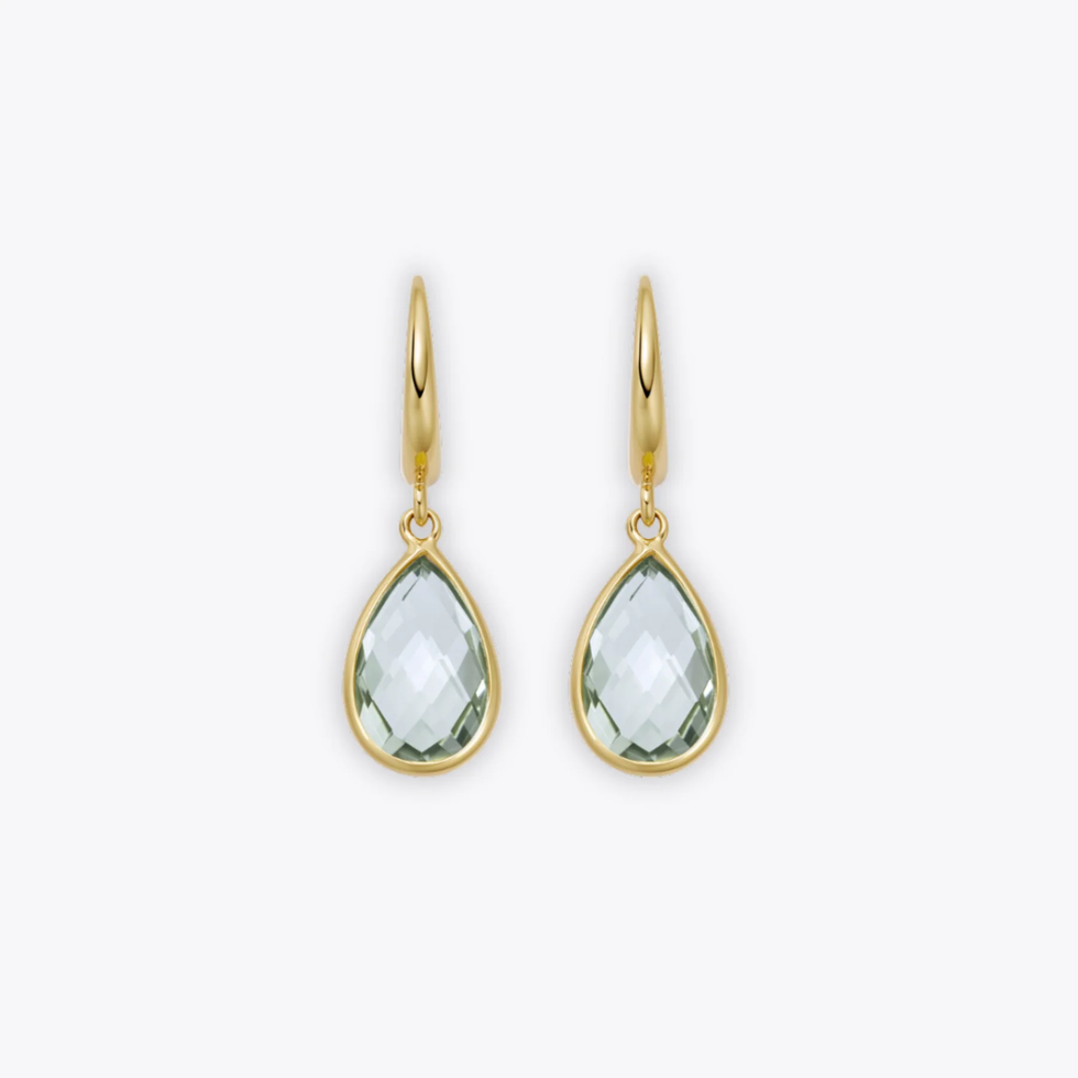 Classics Green Amethyst Pear Drop Earrings