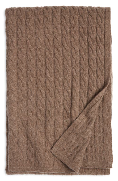 Cable Cashmere Throw Blanket