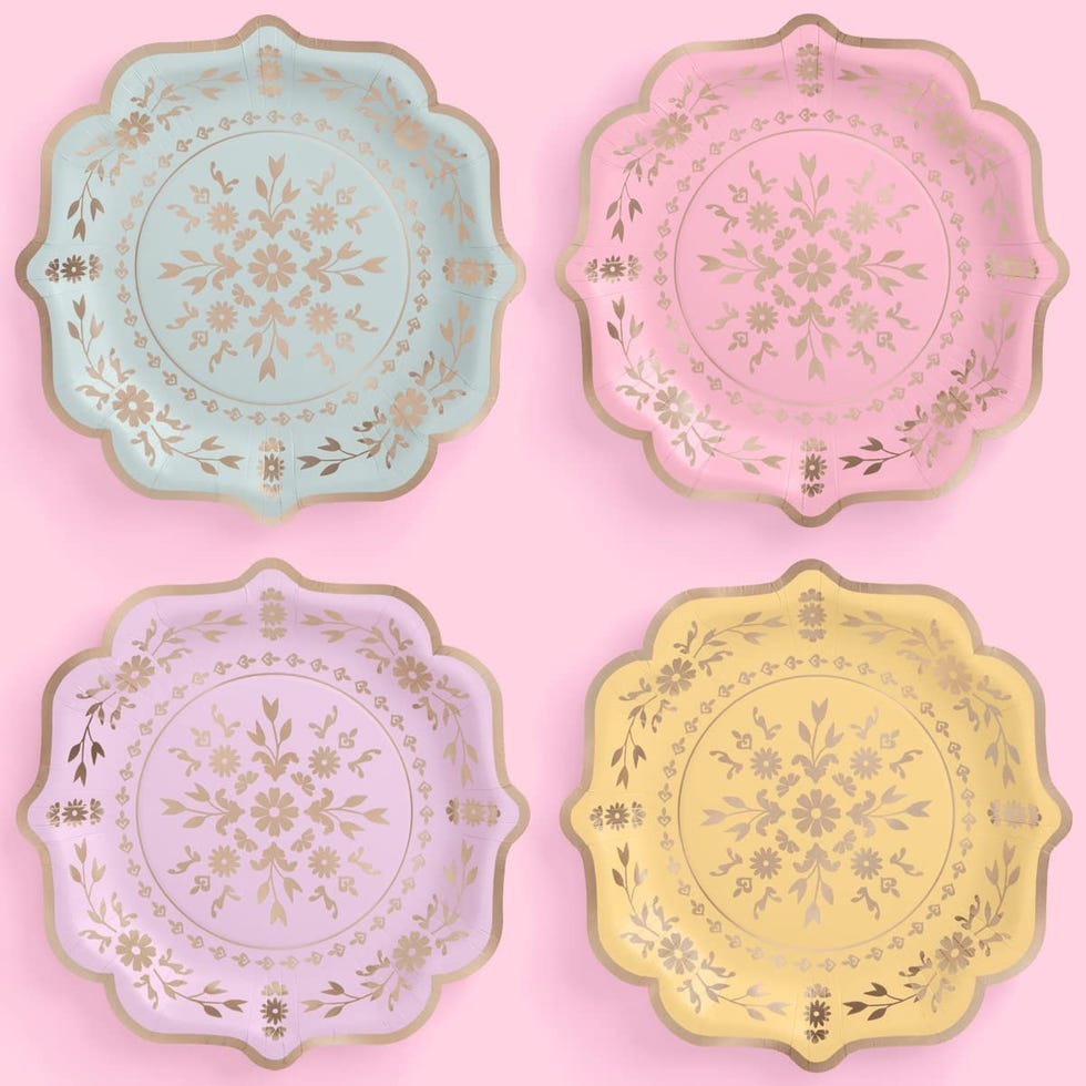 Pastel China Plates - 24 pack, 9"