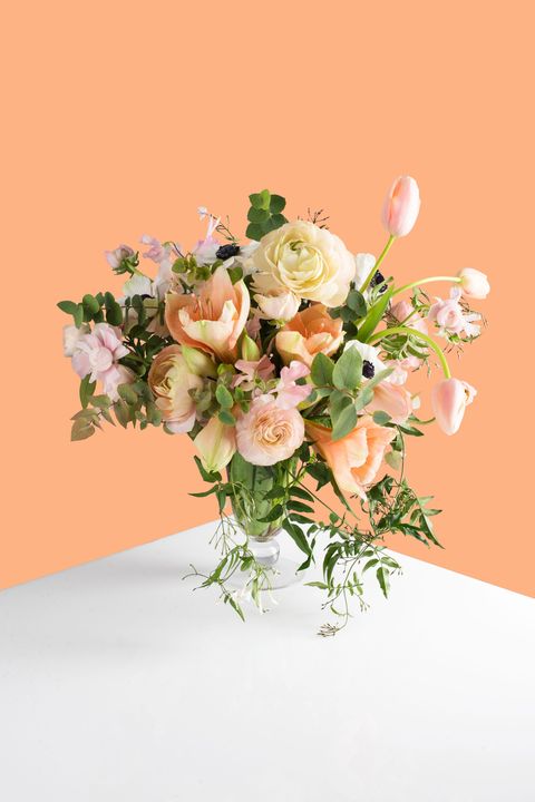 <p>Sensual yet refined, this arrangement is composed of blooms and foliage culled from the four corners of the world. Because, well,&nbsp;nothing less would do.</p>
<p><em>Materials: Amaryllis, French Tulips, Sweet Pea, Tetra Anemone, Hautau Ranunculus, Italian Eucalyptus, Jasmine</em></p>
<p><em>&nbsp;Retails at $300.</em></p>
