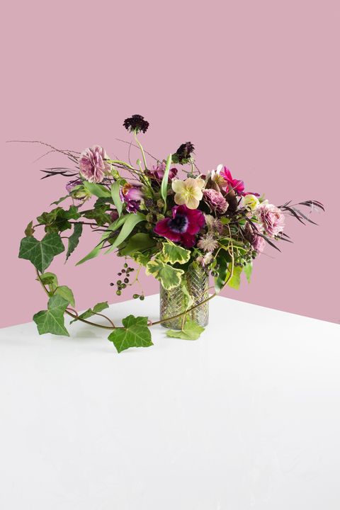 <p>For this girl, you should go for deep plum tones, twisted together. This arrangement is a gathering of the most hauntingly beautiful blooms,&nbsp;a little witchy and wild.&nbsp;</p>
<p><em>Materials: Parrot Tulip, Ranunculus, Hellebores, Tetra Anemone, Astrantia, Agonis, Geranium, Spirea, Blackberries, Ivy</em></p>
<p><em>Retails at $200.</em></p>
