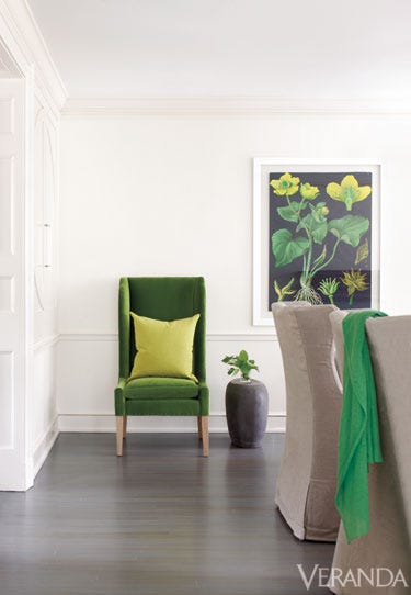 Wood, Green, Floor, Room, Flooring, Interior design, Wall, Door, Flowerpot, Hardwood, 