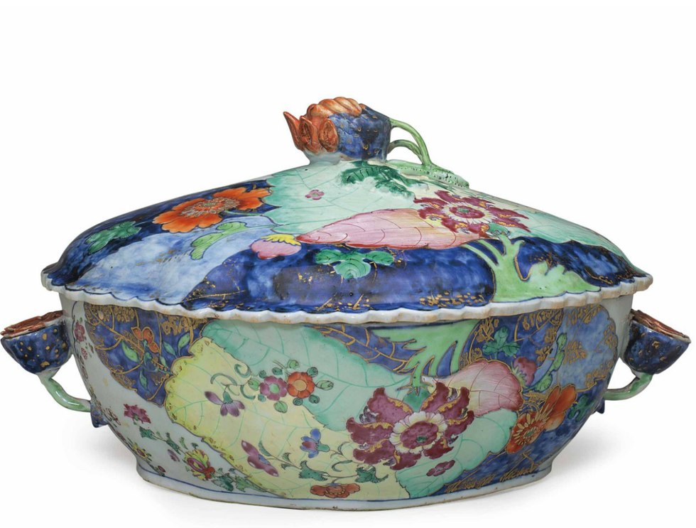 Tobacco Leaf Tureen and Cover
