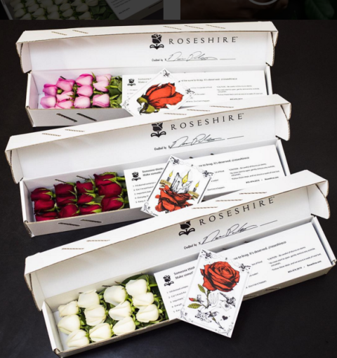 <p><strong>Where: </strong>Available for nationwide delivery at <a href="http://www.roseshire.com/" target="_blank">roseshire.com</a></p><p><strong>Why: </strong>Packaged in your choice of white, black, rosewood or festive 'XO' themed boxes, Roseshire's long-stemmed rose deliveries don't disappoint. The roses are offered in three different colors (red, white and pink) with prices ranging from $129 for a dozen or $279 for four dozen (if you <em>really</em> want to show your love). </p><p><br></p>