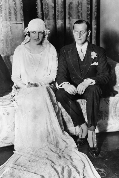 The Grand Duke of Russia,  Dmitri Pavlovitch and his bride, Audrey Emery, of New York.   (Photo by Topical Press Agency/Getty Images)
