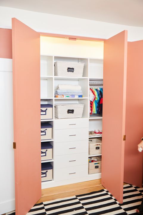 <p>Two pros from <a href="http://neatmethod.com" data-tracking-id="recirc-text-link">NEAT Method</a>, Ashley Murphy and Marissa Hagmeyer, worked with Donelson and Musher to tackle storage&nbsp;in the new closet. "We started by taking&nbsp;out and categorizing every item in the entire room," Murphy said. "This helped us understand what Sophie and her son already&nbsp;had,&nbsp;then strategize for&nbsp;what products would&nbsp;keep everything organized."</p>