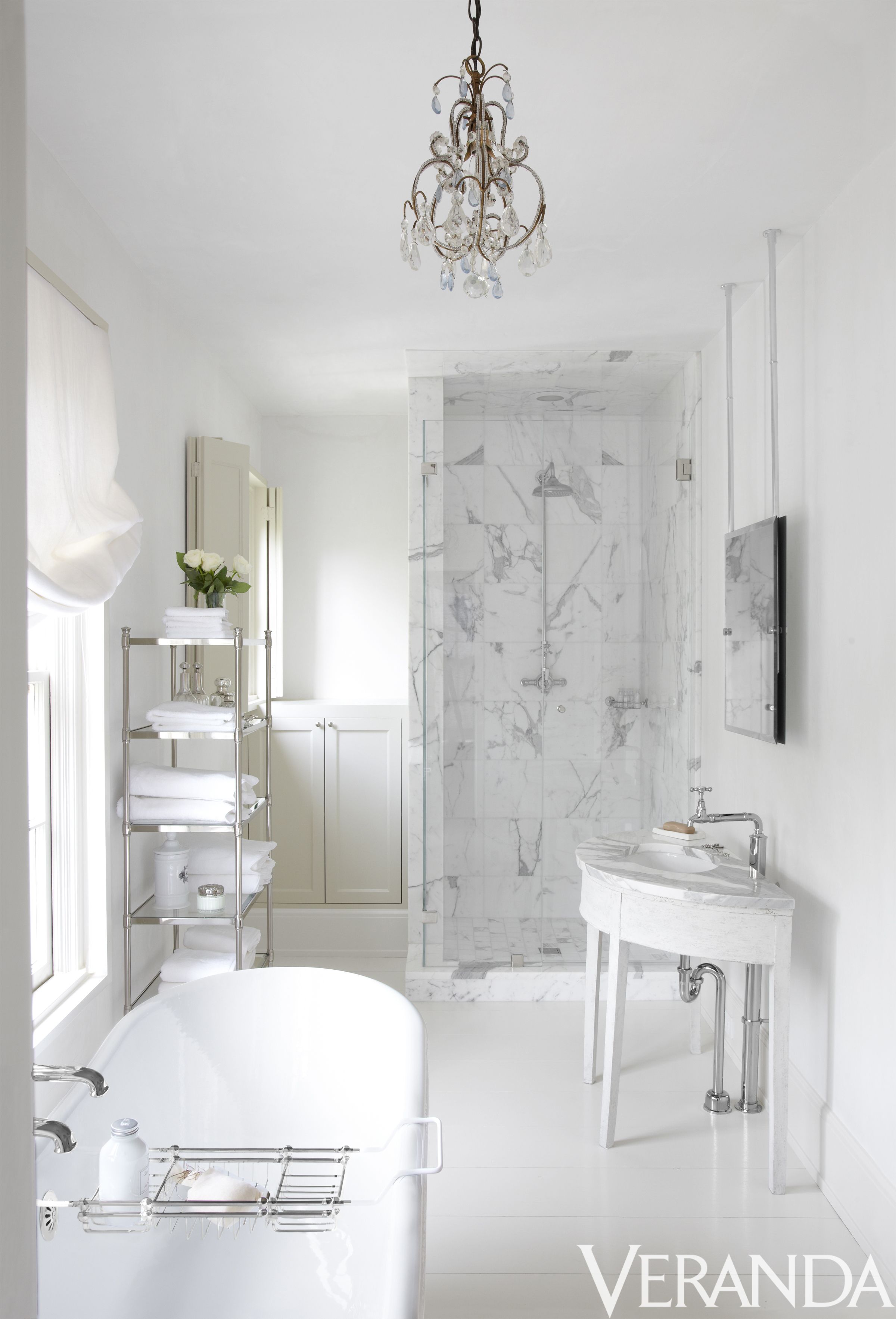 Classic Carrera Marble Bathrooms Images Houzz Carrera Marble Houzz   1490904342 Bathroom Ideas White Marble 