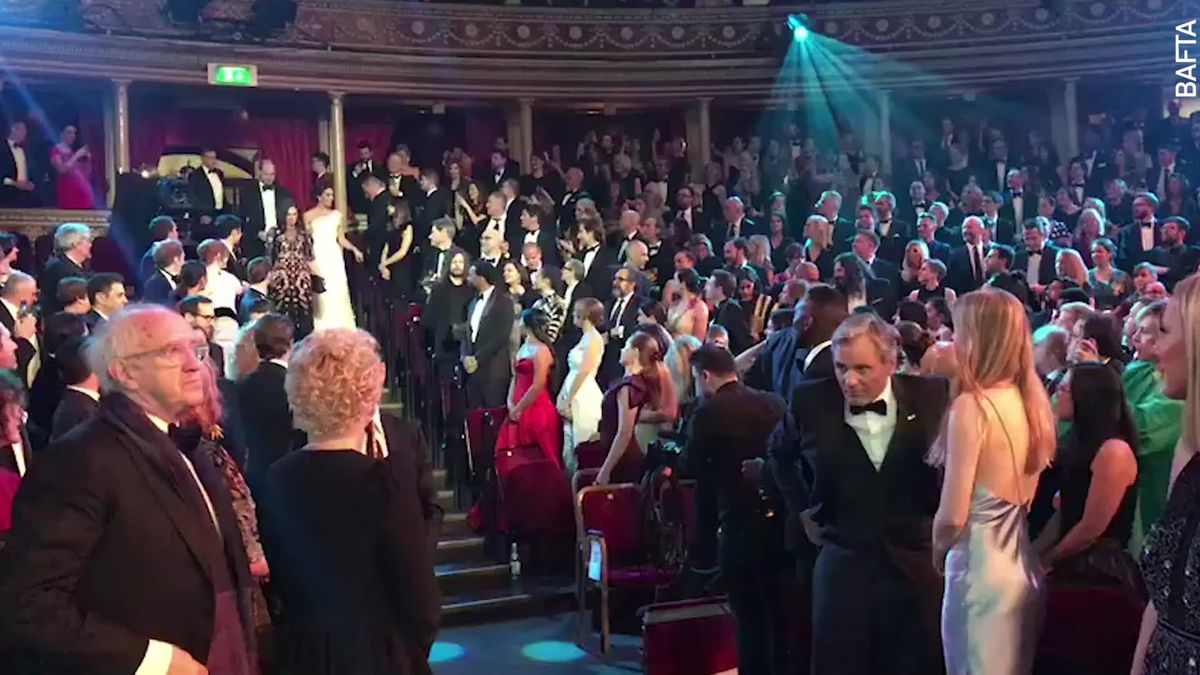 preview for The Duke and Duchess of Cambridge take their seats for tonight's BAFTA Awards Ceremony