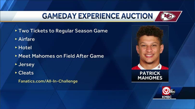 Patrick Mahomes auctioning off ultimate Chiefs game day experience