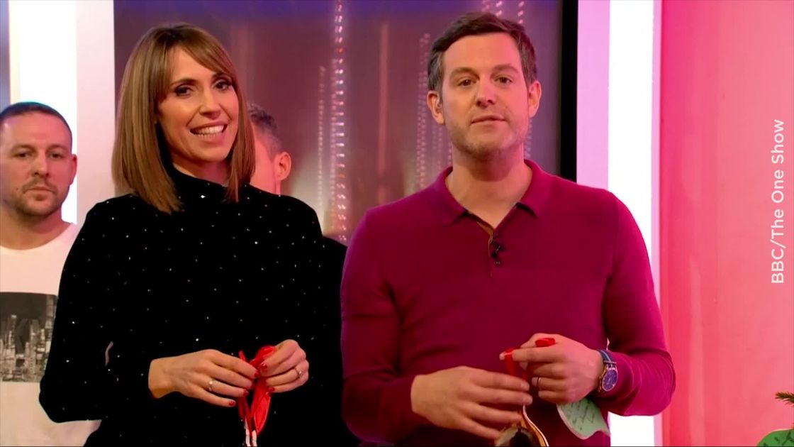 preview for The One Show’s Alex Jones congratulated by viewers as she announces pregnancy on live TV