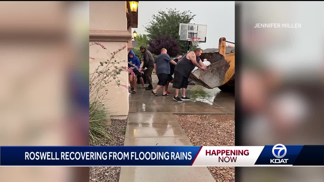 Bridge collapses, several homes underwater in Roswell 100 year flood
