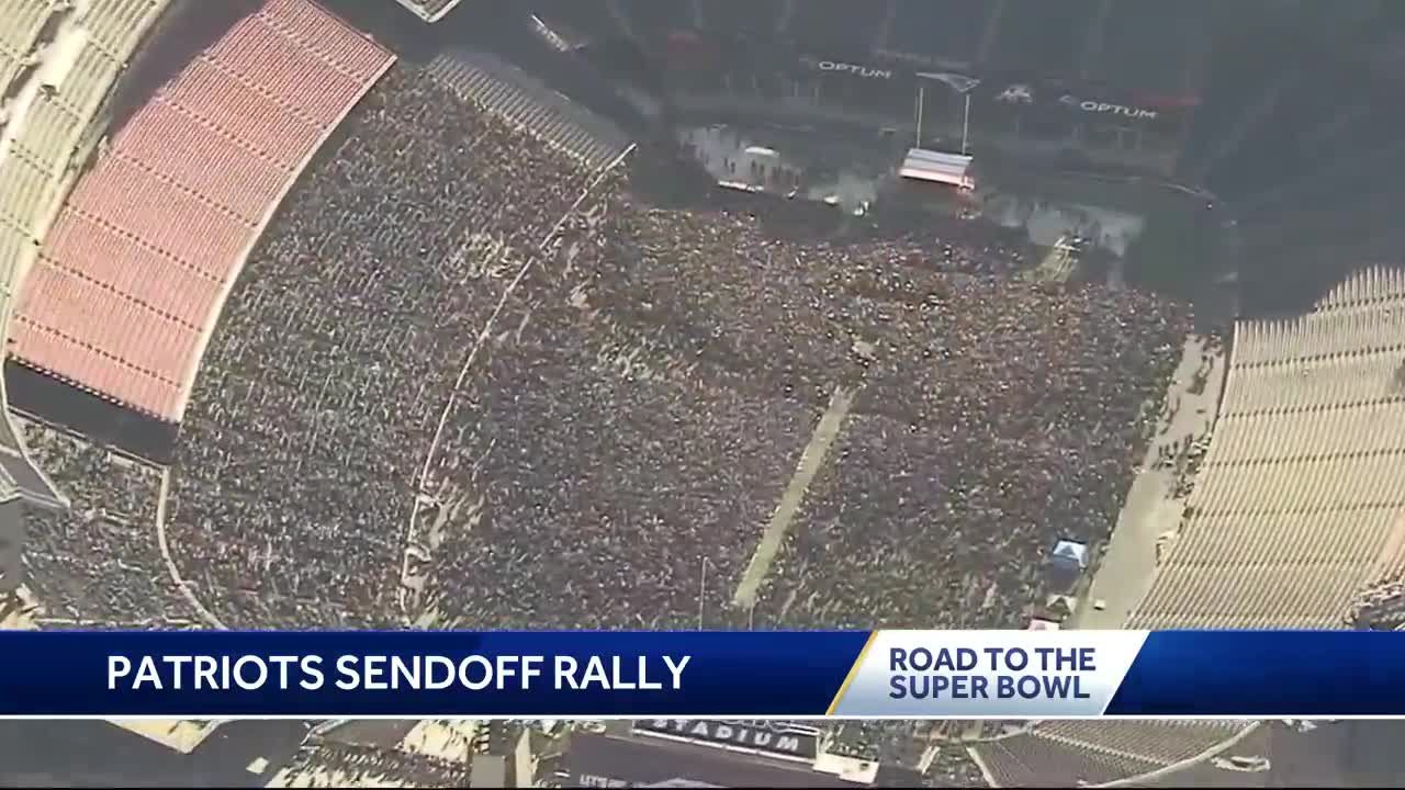 35,000 visit Patriots' Super Bowl send-off rally at Gillette