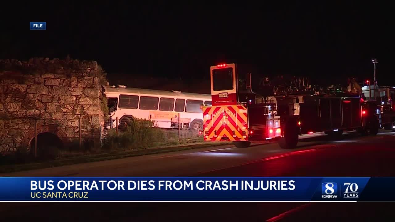 Bus driver dies from UC Santa Cruz bus crash injuries