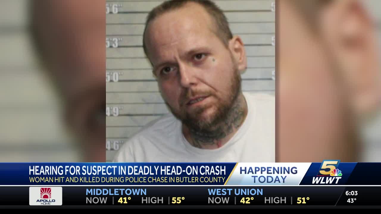 Hearing to be held Tuesday for man accused of killing woman in crash during Butler County police chase