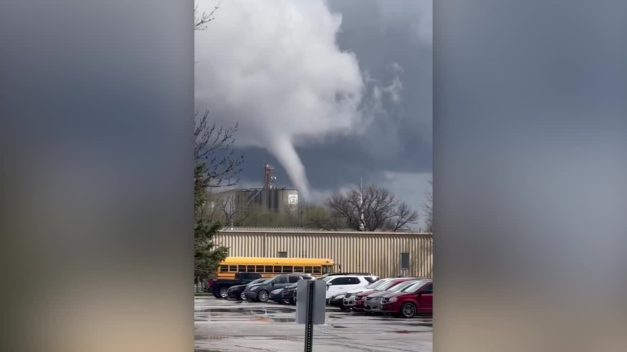 Raw video from Sheenie Janssen shows tornado near Rockwell City, Iowa