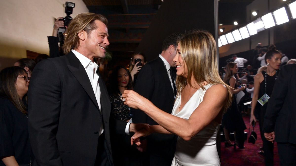 preview for Brad Pitt and Jennifer Aniston reunite at SAG Awards
