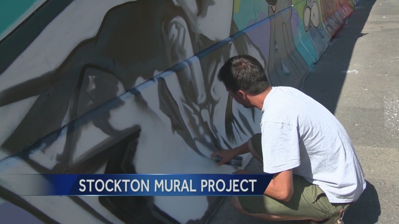 Artist Paint Murals On To Beautify Stockton