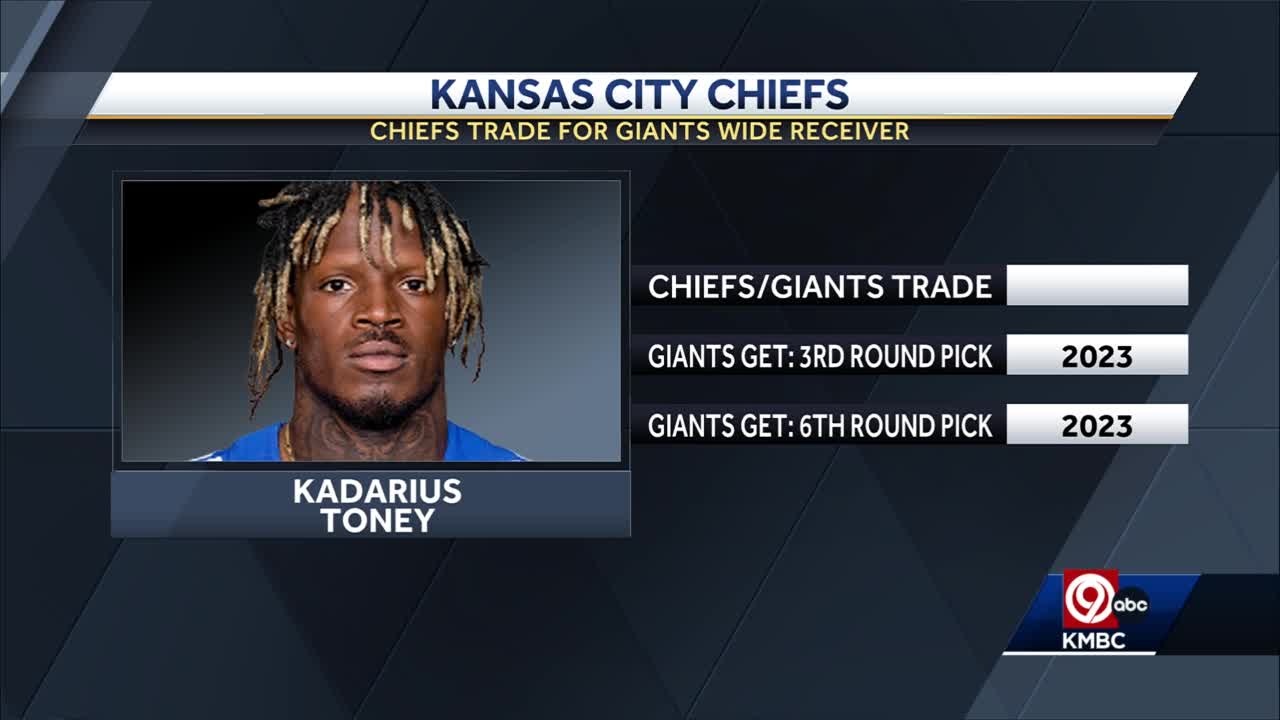 Chiefs acquire receiver Kadarius Toney from Giants for two draft