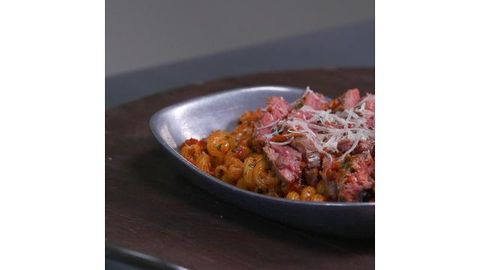 preview for Sundried Tomato Cavatappi With Grilled Flank Steak