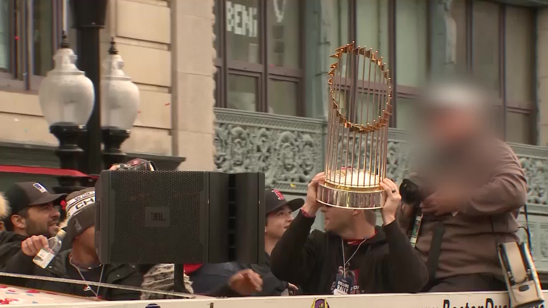 Fan dents Red Sox' World Series trophy by throwing beer can at it - Sports  Illustrated