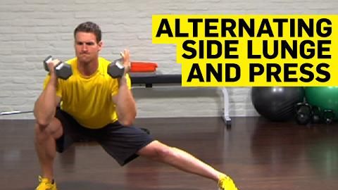 preview for Alternating Side Lunge and Press