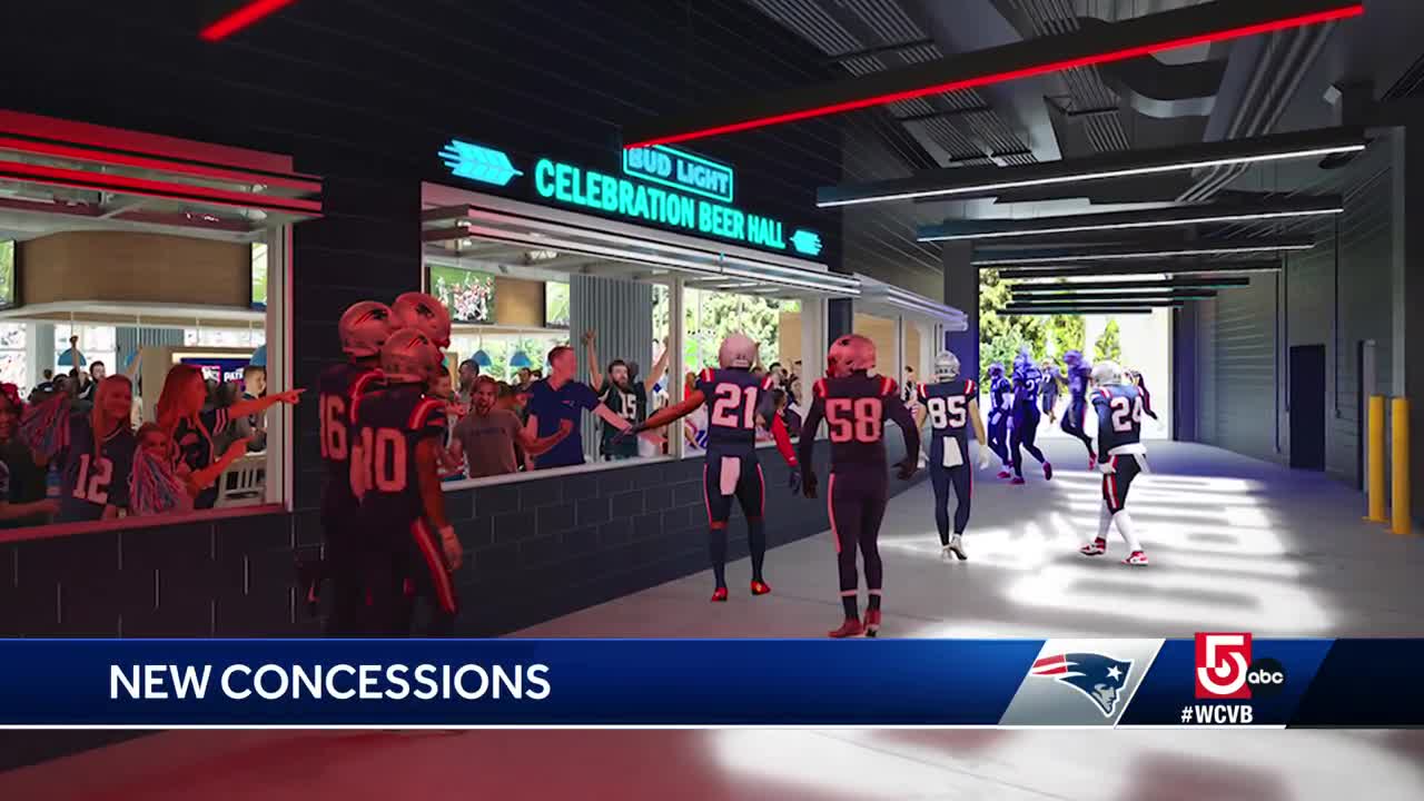 Behind the scenes: Giant video screen highlights renovations to Gillette  Stadium