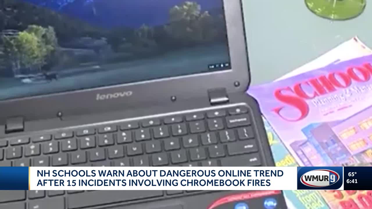 New Hampshire schools warn about dangerous online trend after 15 incidents involving Chromebook fires