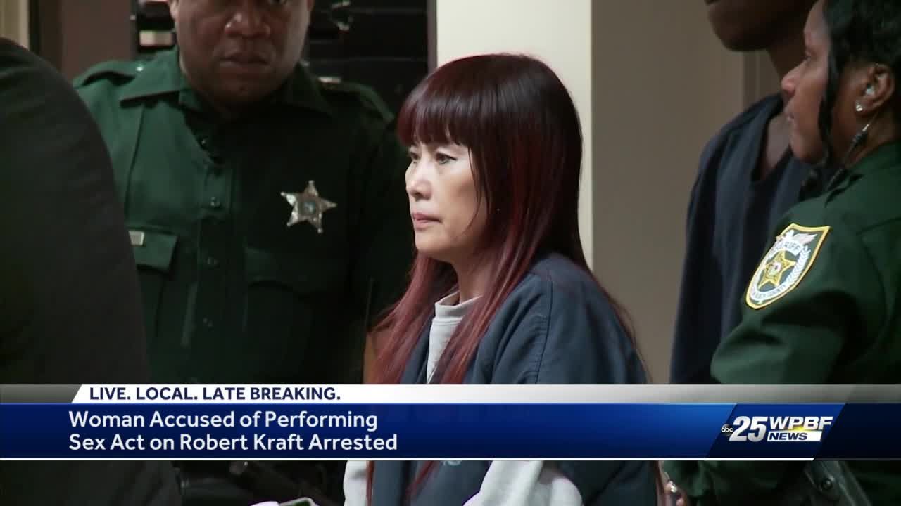 Woman accused of performing sex acts on Kraft arrested