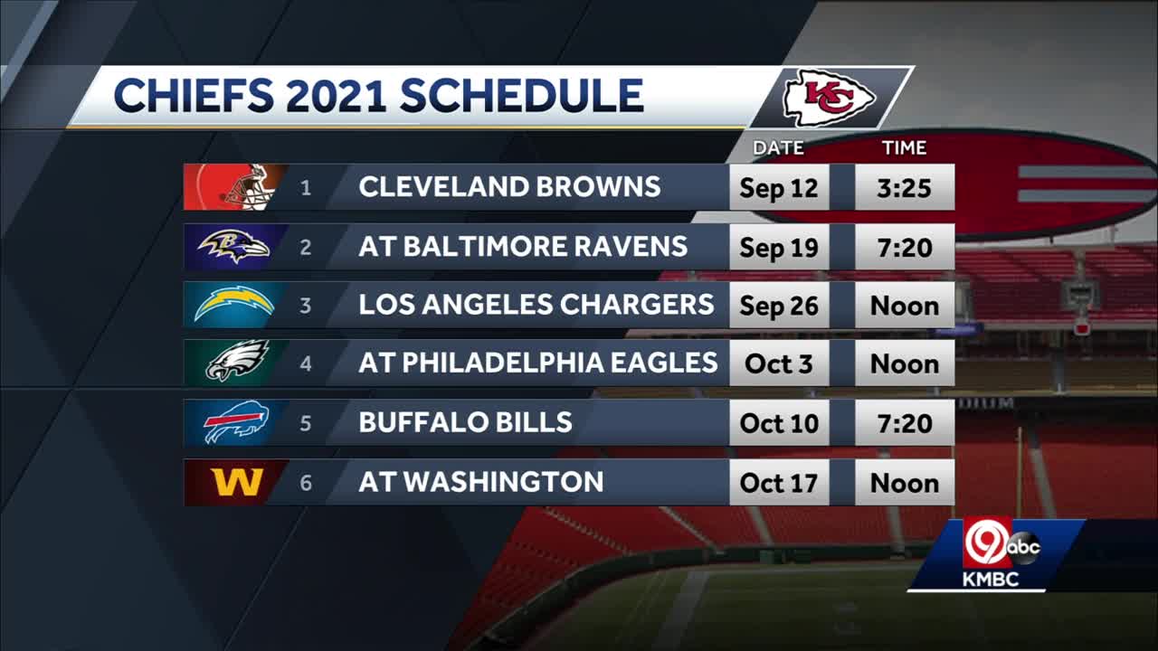 chiefs regular season schedule