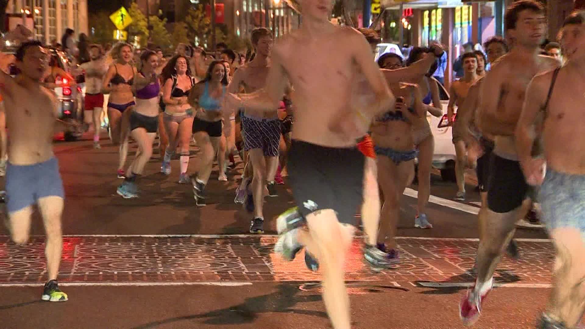 Uncut Northeastern students hold annual underwear run