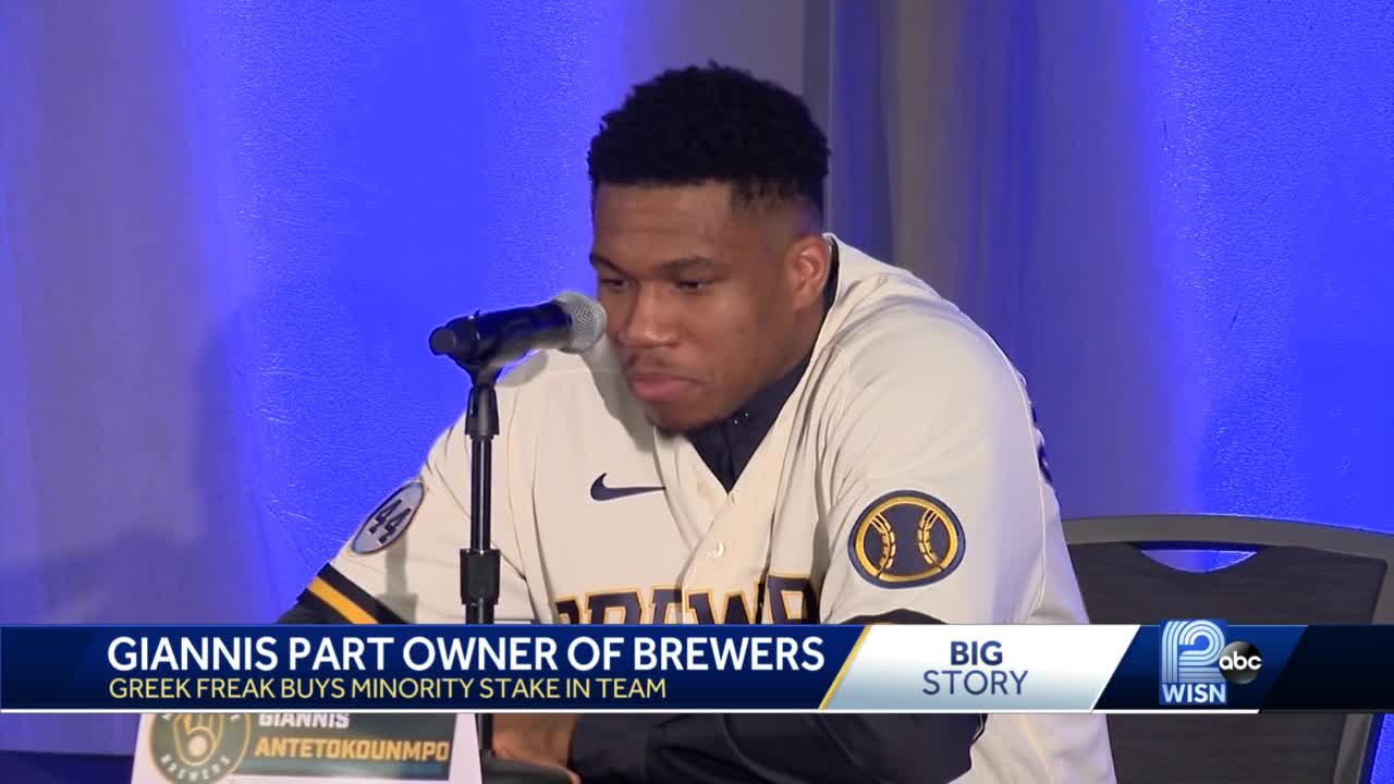 NBA star Giannis Antetokounmpo joins ownership group of Milwaukee Brewers, Milwaukee Brewers