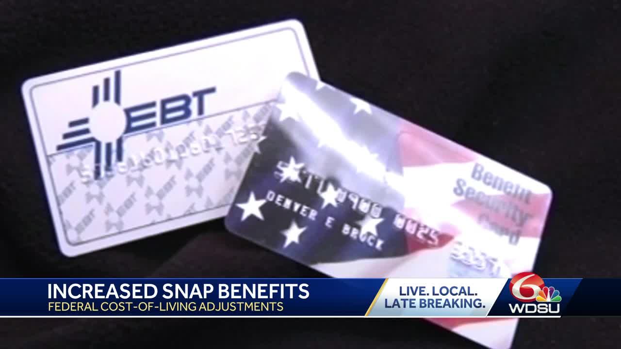 SNAP benefits increasing due to inflation and federal cost of living