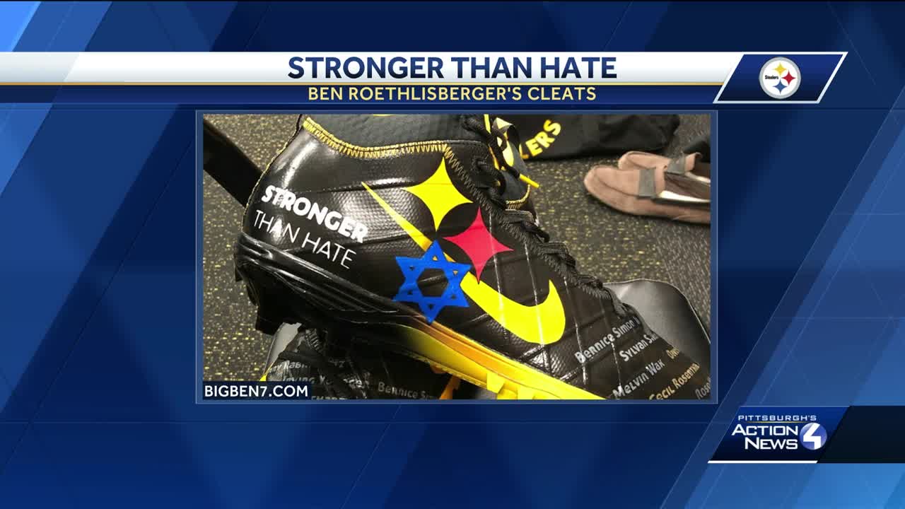 Steelers quarterback cleats honors shooting victims