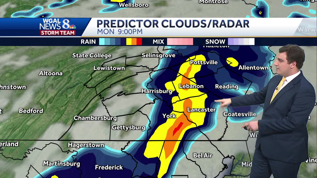 SOUTH CENTRAL PA: Evening T'Showers Expected; 70s Midweek