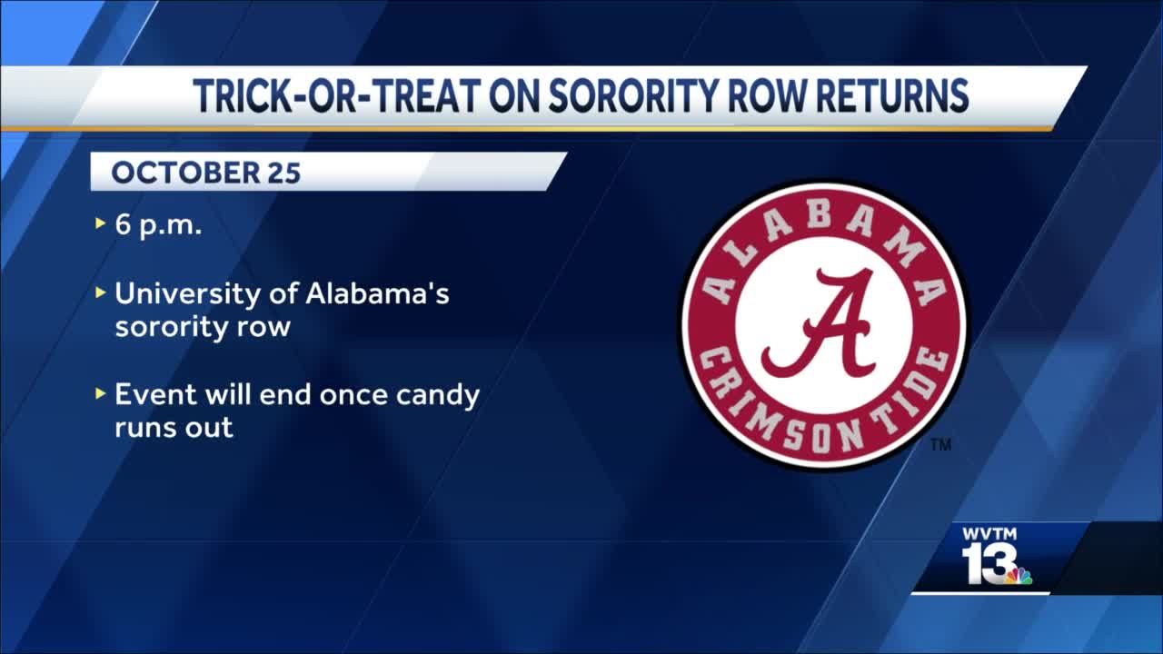 UA sorority row trick or treat