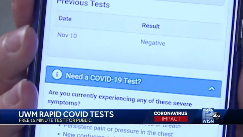 Coronavirus Free Rapid Tests Offered At Uwm