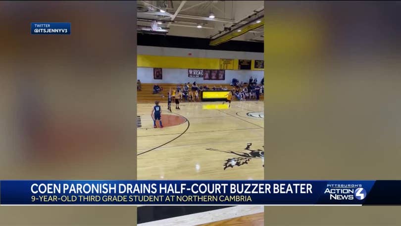 WATCH VIDEO, Northern Cambria third-grader lands half-court buzzer-beater  shot, News