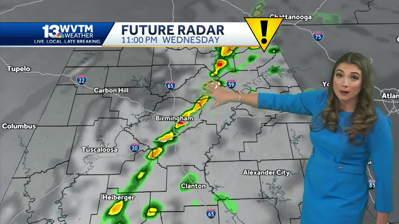 Impact Weather: Tracking a low severe threat in the Alabama forecast before snow flurries and a freeze for the start of spring