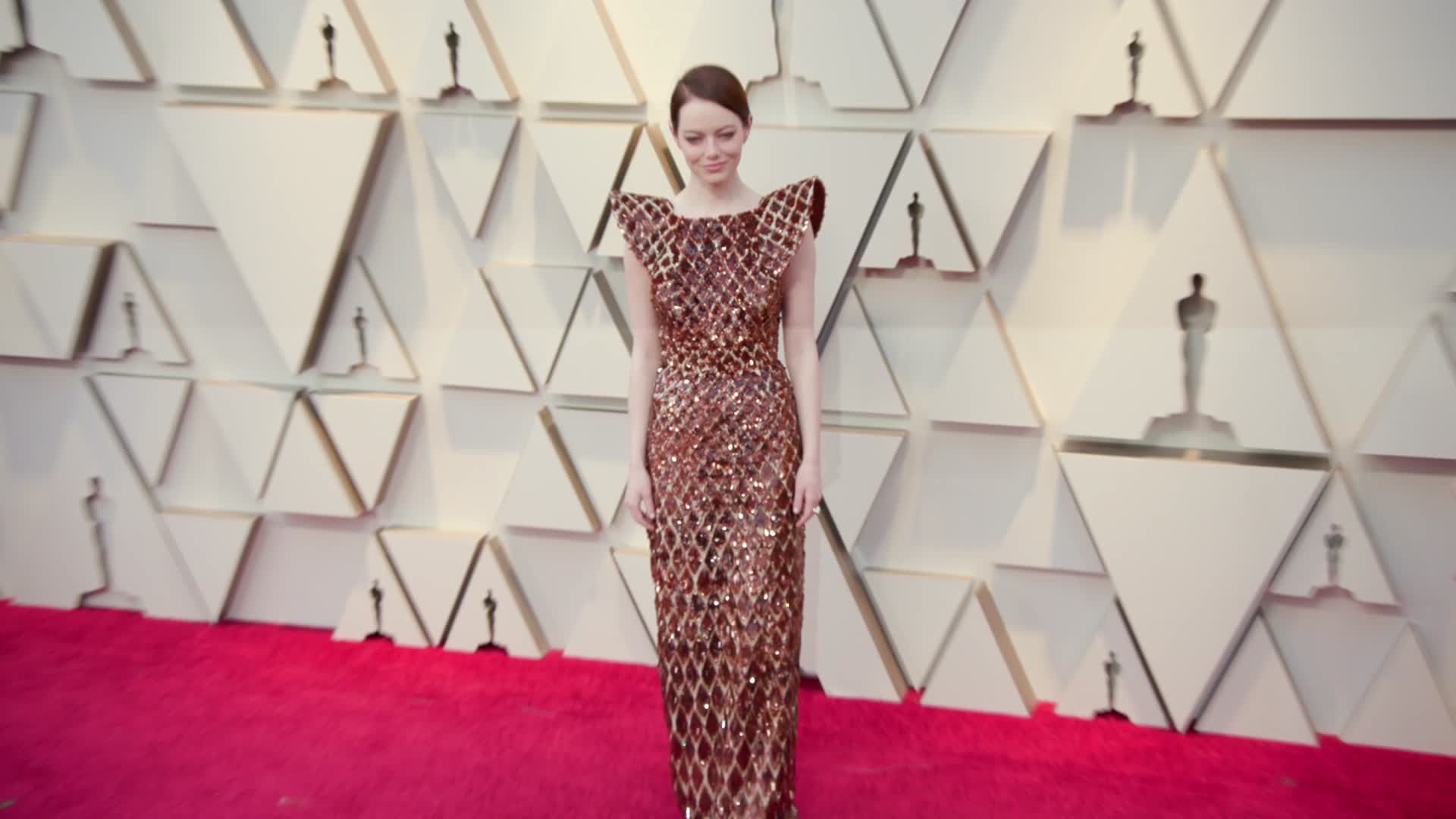 Emma Stone's Dazzling Oscars Gown Took 712 Hours to Design: Get