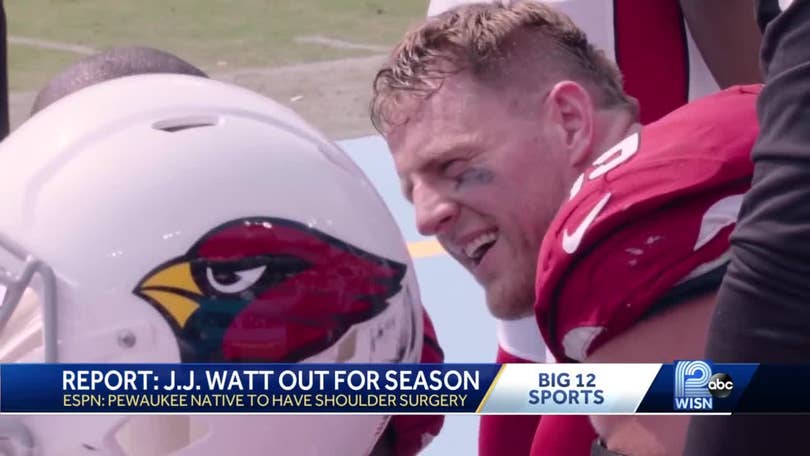 Arizona Cardinals' J.J. Watt out for the season with shoulder injury