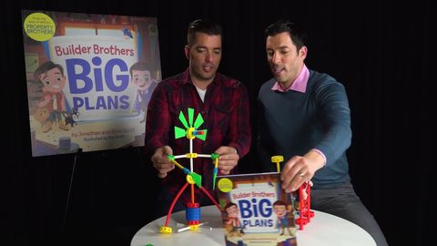 preview for Property Brothers Jonathan And Drew Scott Face Off To See Who Can Build The Better Bookends