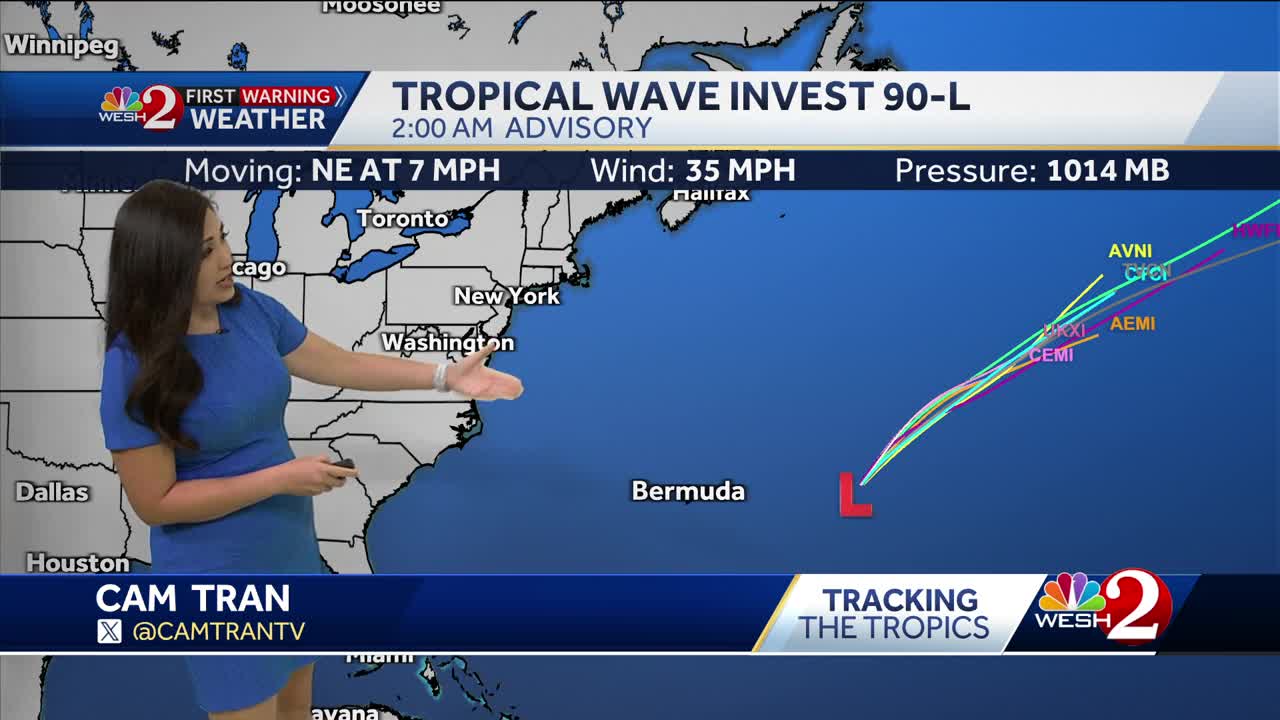 Invest 90-L could develop into short-lived tropical depression in the Atlantic, NHC says