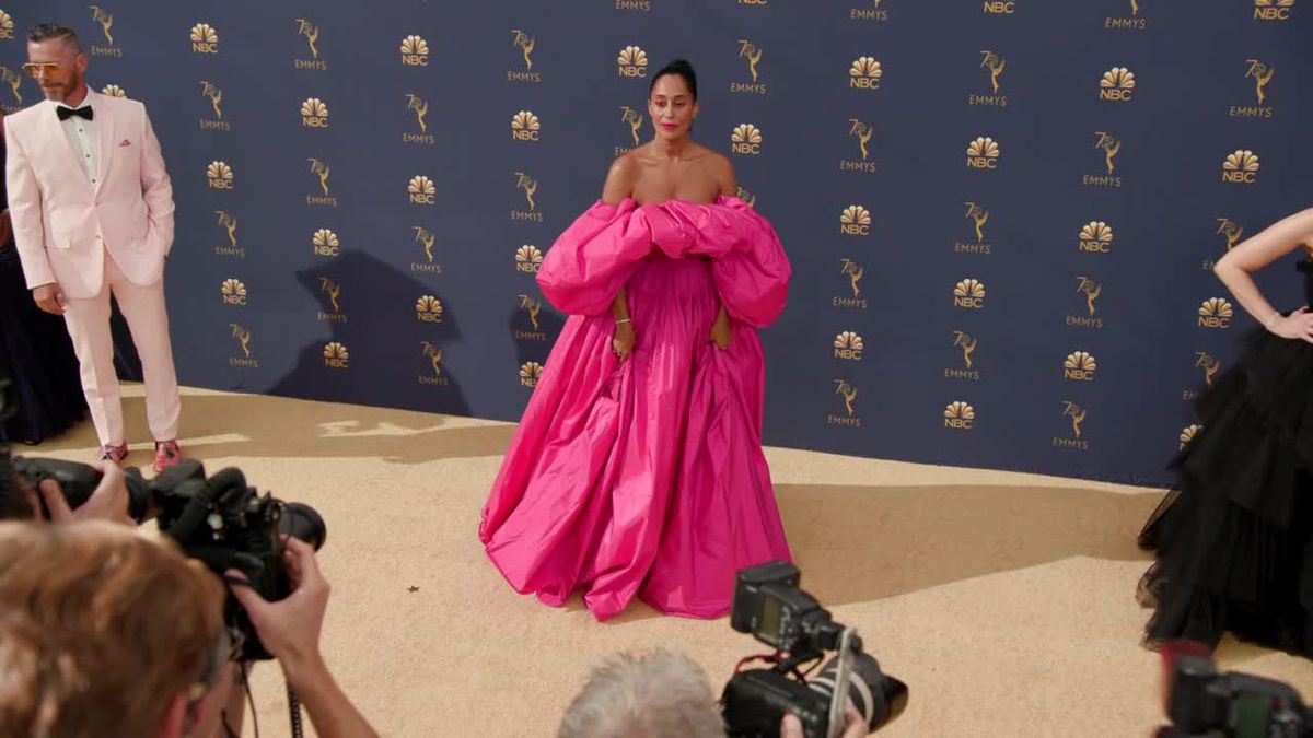 preview for Tracee Ellis Ross wearing Valentino at the 2018 Emmys