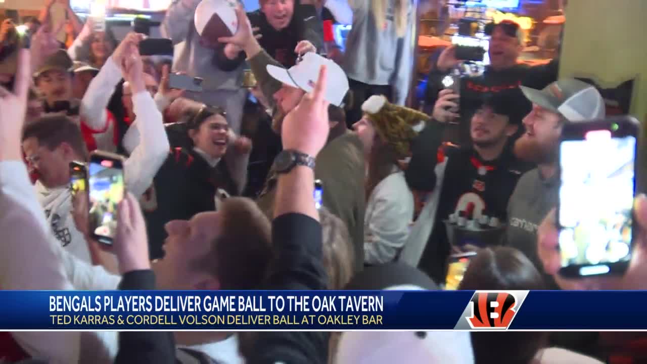 2 Bengals Wild Card game balls delivered to bars outside of the