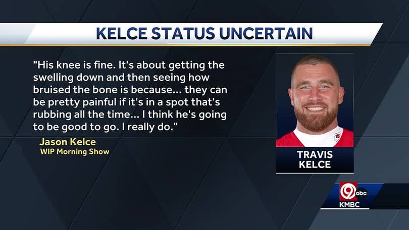 Chiefs TE Travis Kelce questionable with bone bruise