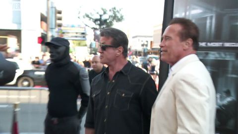 preview for Sylvester Stallone and Arnold Schwarzenegger are their own action star squad