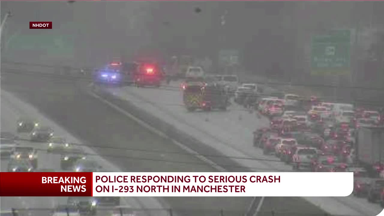 Serious crash reported on I-293 North in Manchester