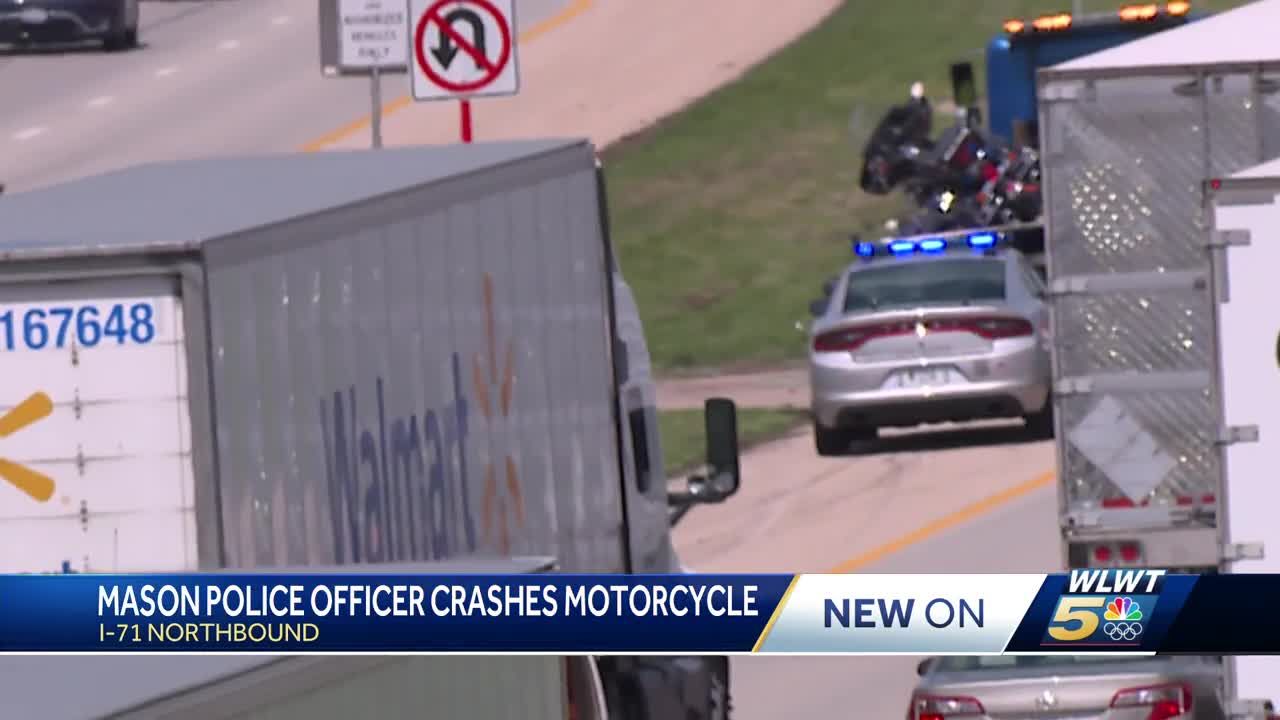 Police: Mason officer injured after crashing motorcycle on Interstate-71