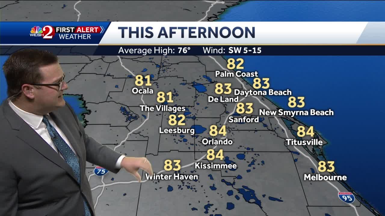 Warm Tuesday Across Central Florida