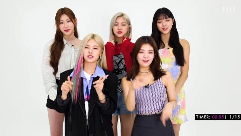 Video player poster image preview for ITZY Sings TWICE, Bruno Mars, and "ICY" in a Game of Song Association | ELLE